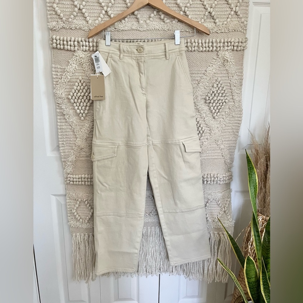 Wilfred Free Maeve Birch Cream Cargo Pants‎ NWT